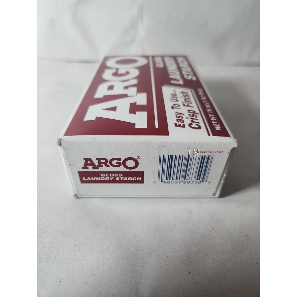 (1) New ARGO Gloss Laundry Starch Red 16oz Box - Discontinued NOS